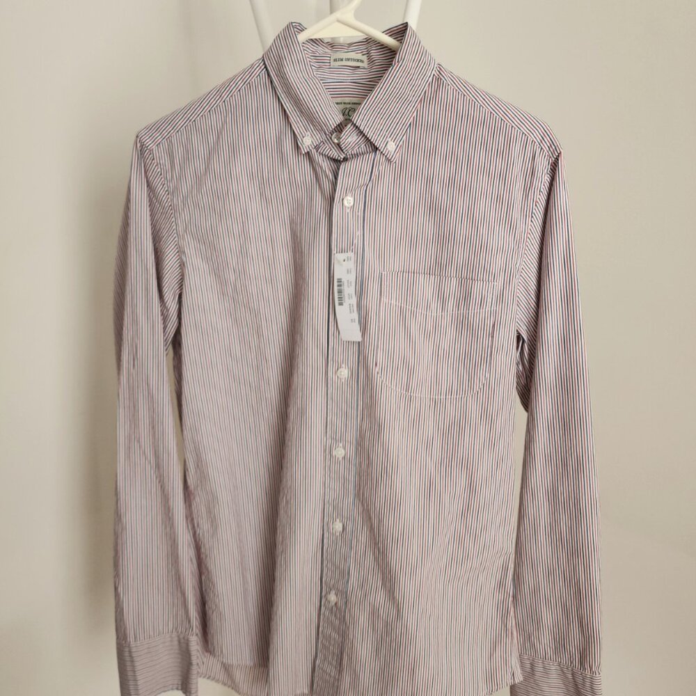 J. Crew Untucked stretch Secret Wash shirt in trifecta stripe NWT